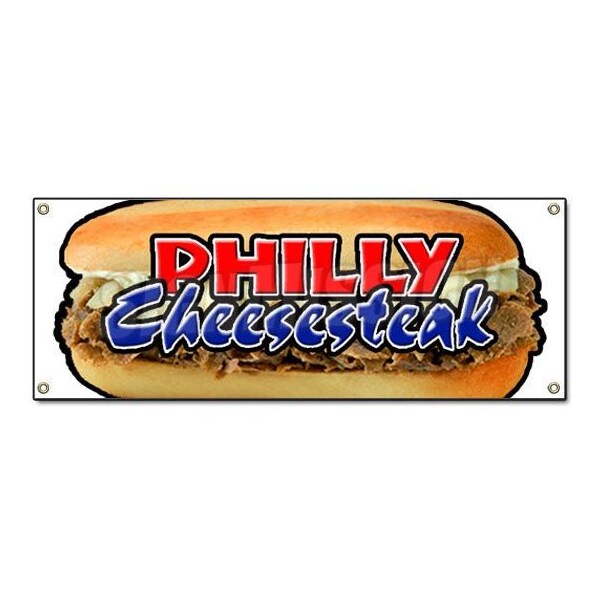 PHILLY CHEESE STEAK BANNER SIGN cheesesteak signs Philadelphia sub hoagie